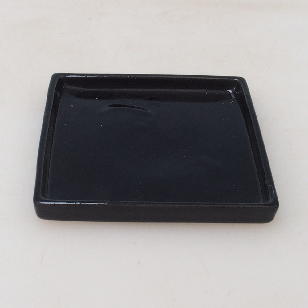 Bonsai bowl square M - 10 x 10 x 1,5 cm - czarny