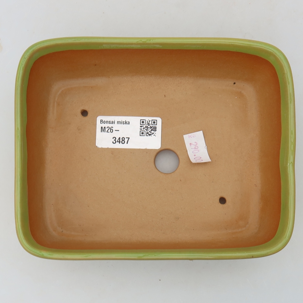 Ceramiczna miska do bonsai 15 x 12,5 x 4,5 cm, kolor zielony