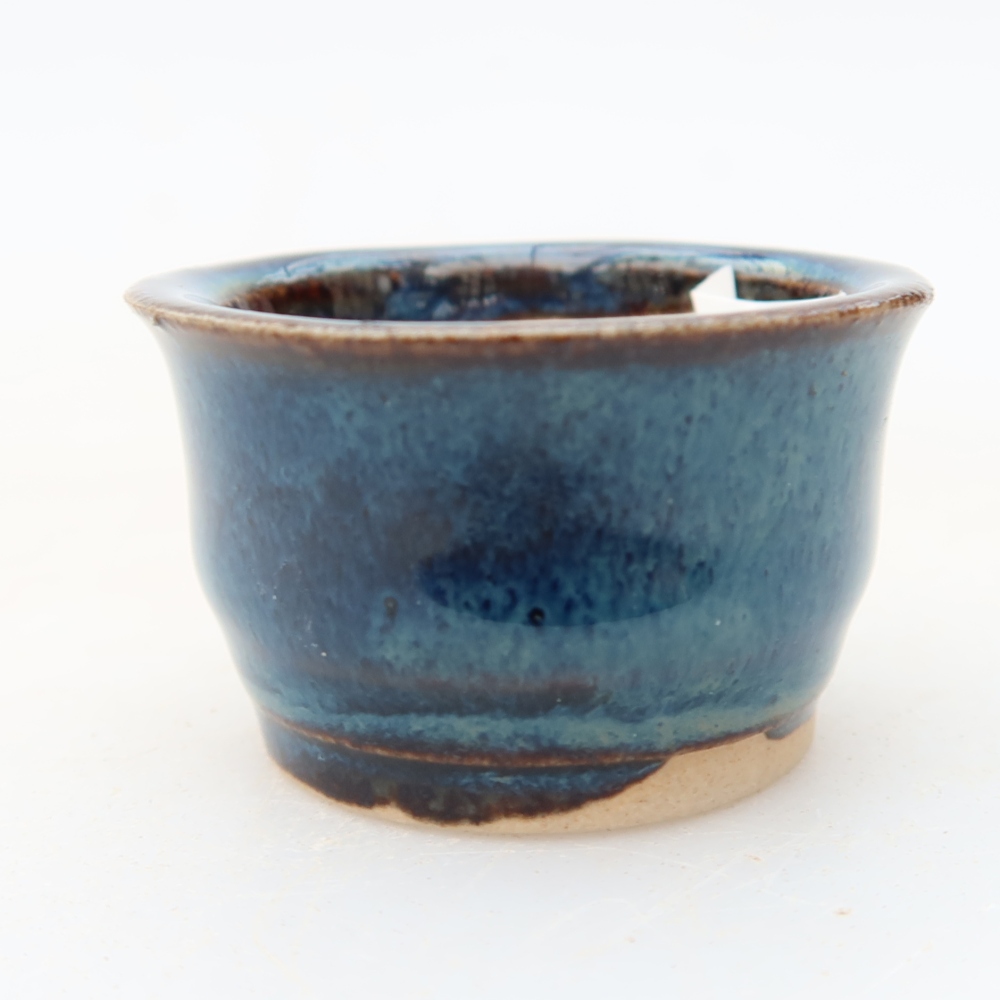Ceramiczna miseczka do bonsai 3,5 x 3,5 x 2,5 cm, kolor niebieski