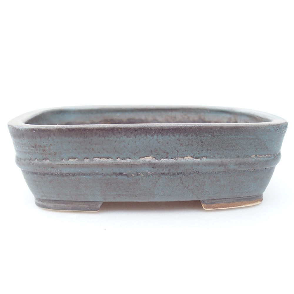 Ceramiczna miska do bonsai 14,5 x 11,5 x 4 cm, kolor niebieski