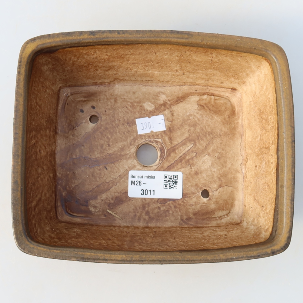 Ceramiczna miska do bonsai 18,5 x 15,5 x 6 cm, kolor brązowy