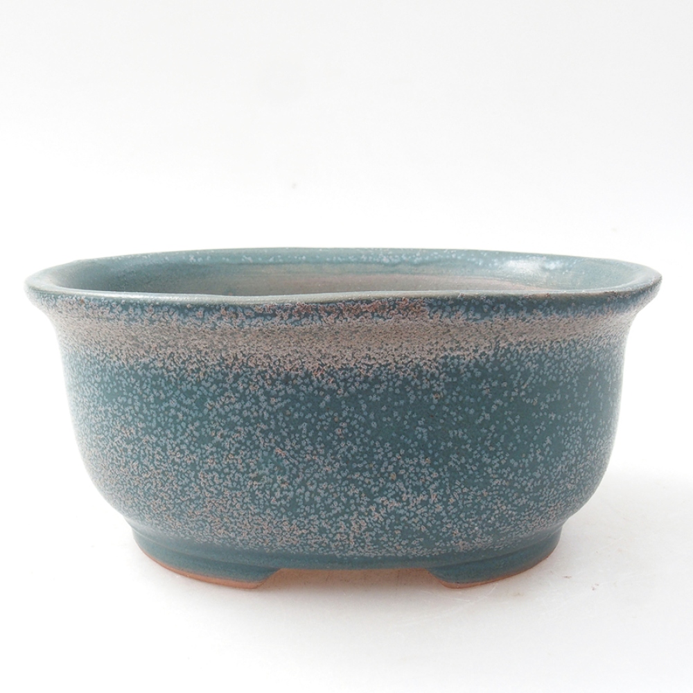 Ceramiczna miska bonsai 12 x 10 x 5,5 cm, kolor niebieski