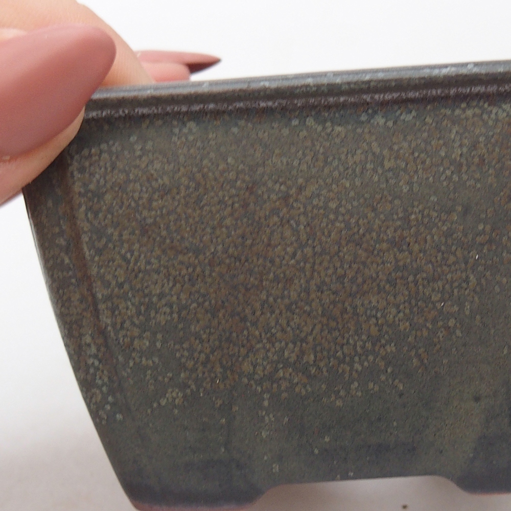 Ceramiczna miska na bonsai 8,5 x 8,5 x 5 cm, szara