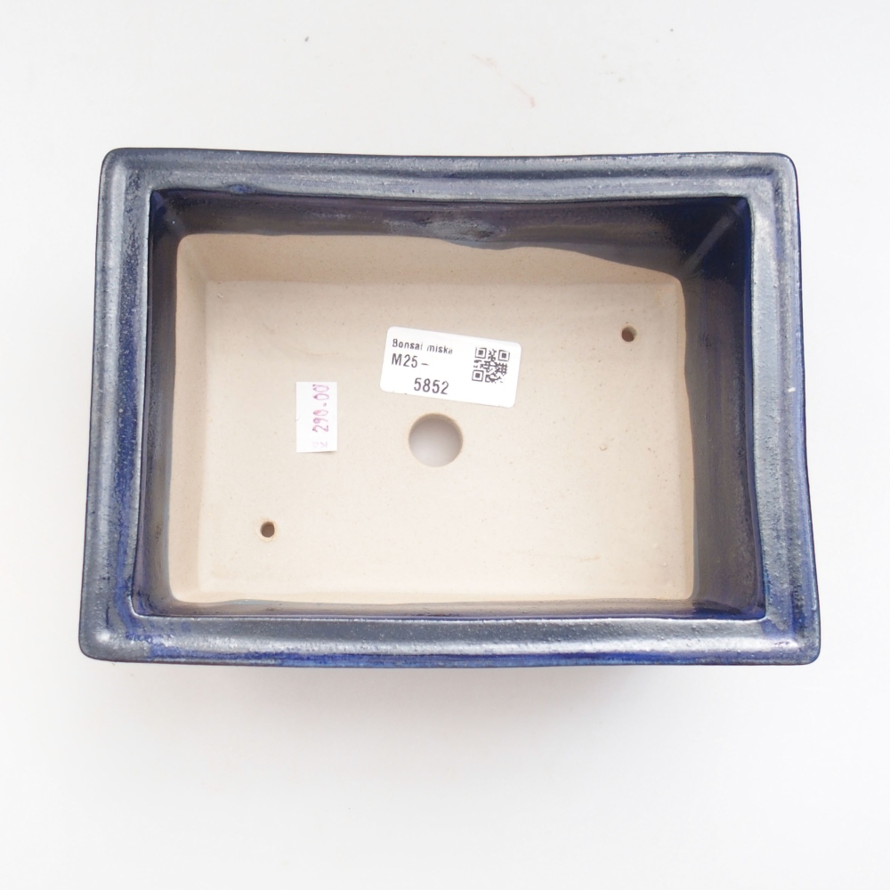 Ceramiczna miska bonsai 18,5 x 13 x 6,5 cm, kolor niebieski