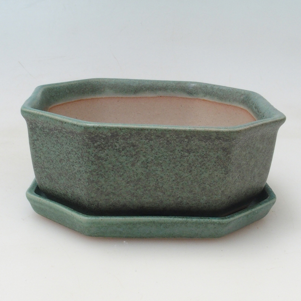 Bonsai bowl + spodek H01 - 12x9x5 cm