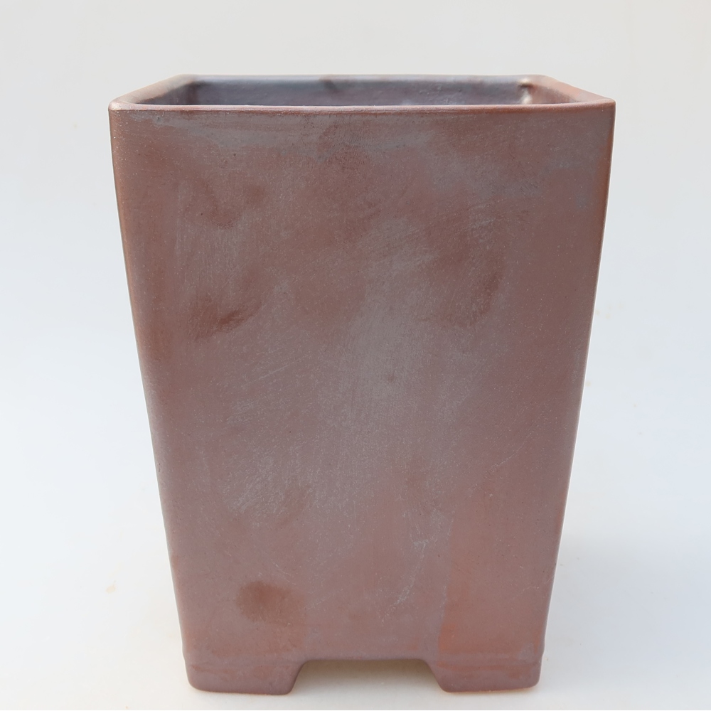 Ceramiczna miska do bonsai 15 x 15 x 19,5 cm, kolor metaliczny