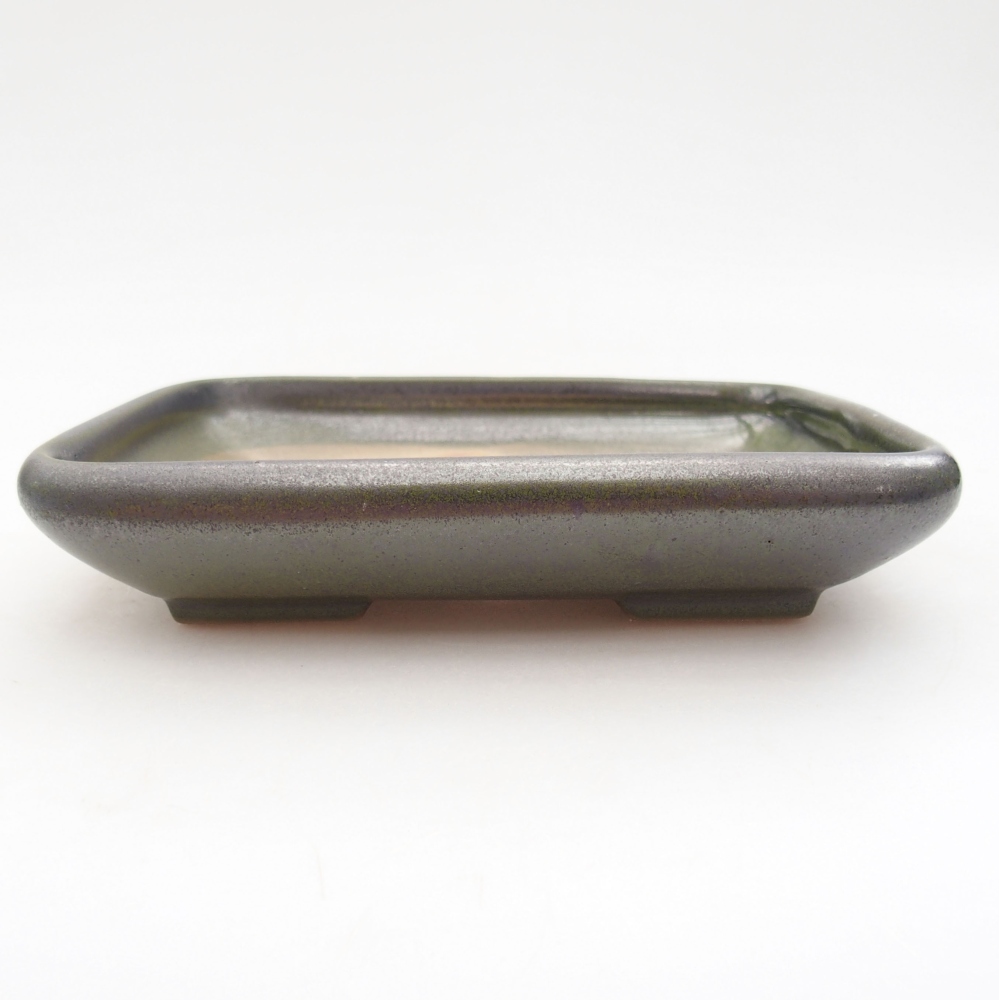 Ceramiczna miska bonsai 17 x 14 x 3,5 cm, kolor zielony