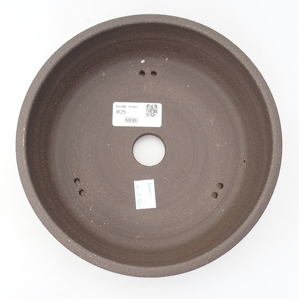 Ceramiczna miska do bonsai 19,5 x 19,5 x 5,5 cm, brązowa