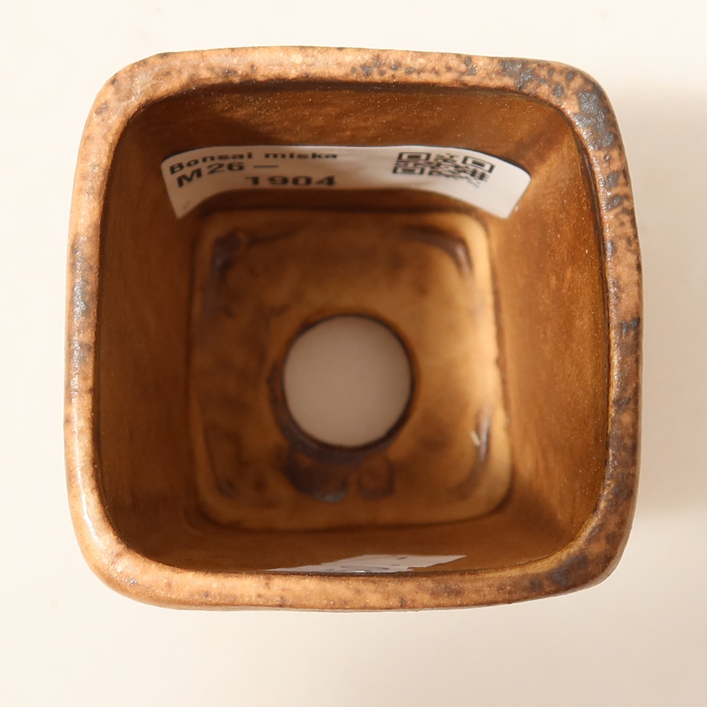 Ceramiczna miseczka do bonsai 5 x 5 x 6,5 cm, kolor różowy