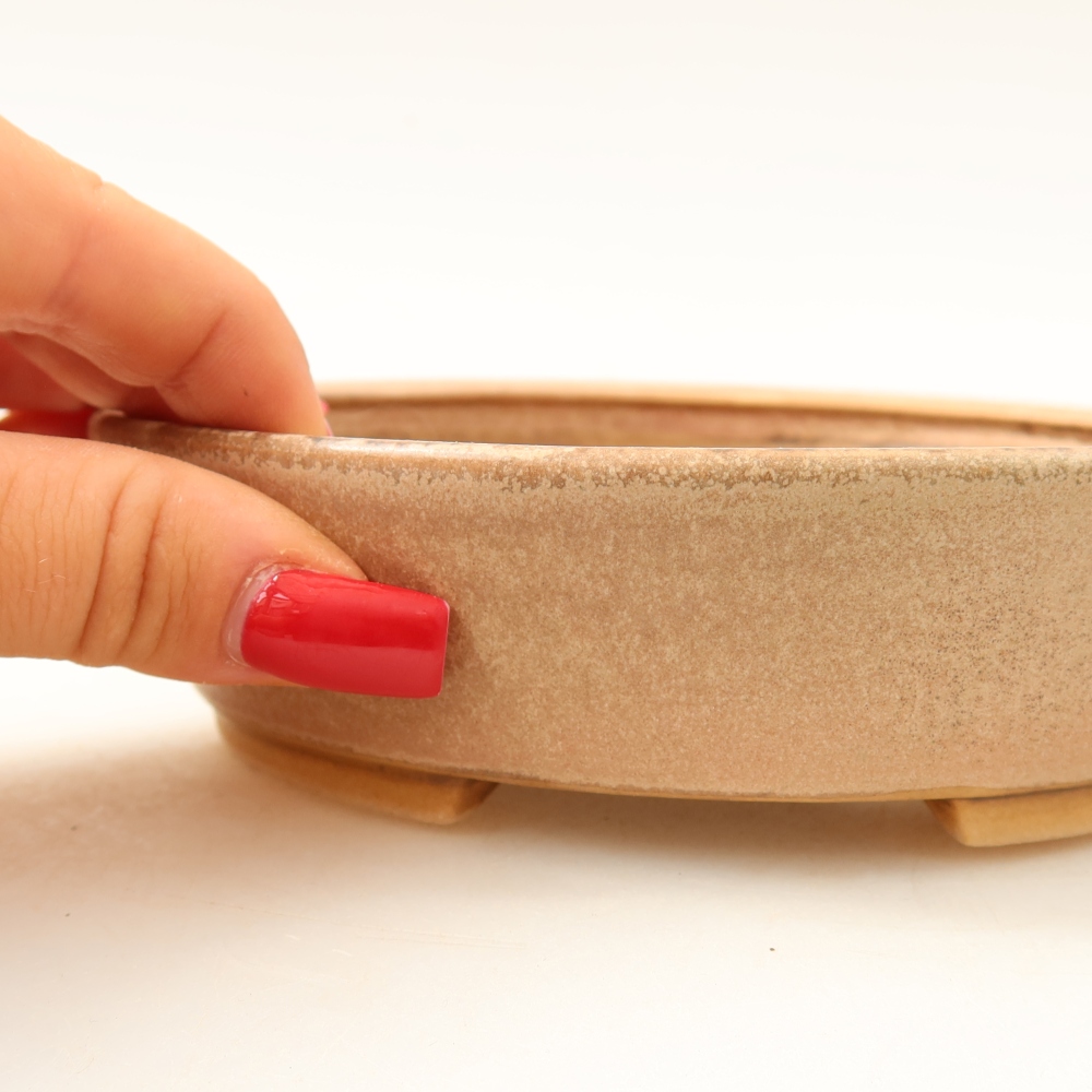 Ceramiczna miska do bonsai 15 x 14 x 4 cm, kolor różowy
