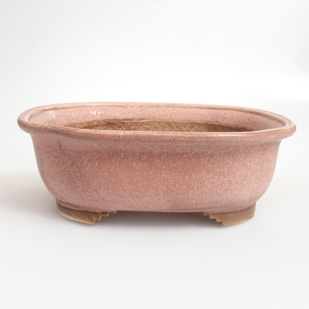 Ceramiczna miska do bonsai 11,5 x 16 x 6,5 cm, kolor różowy