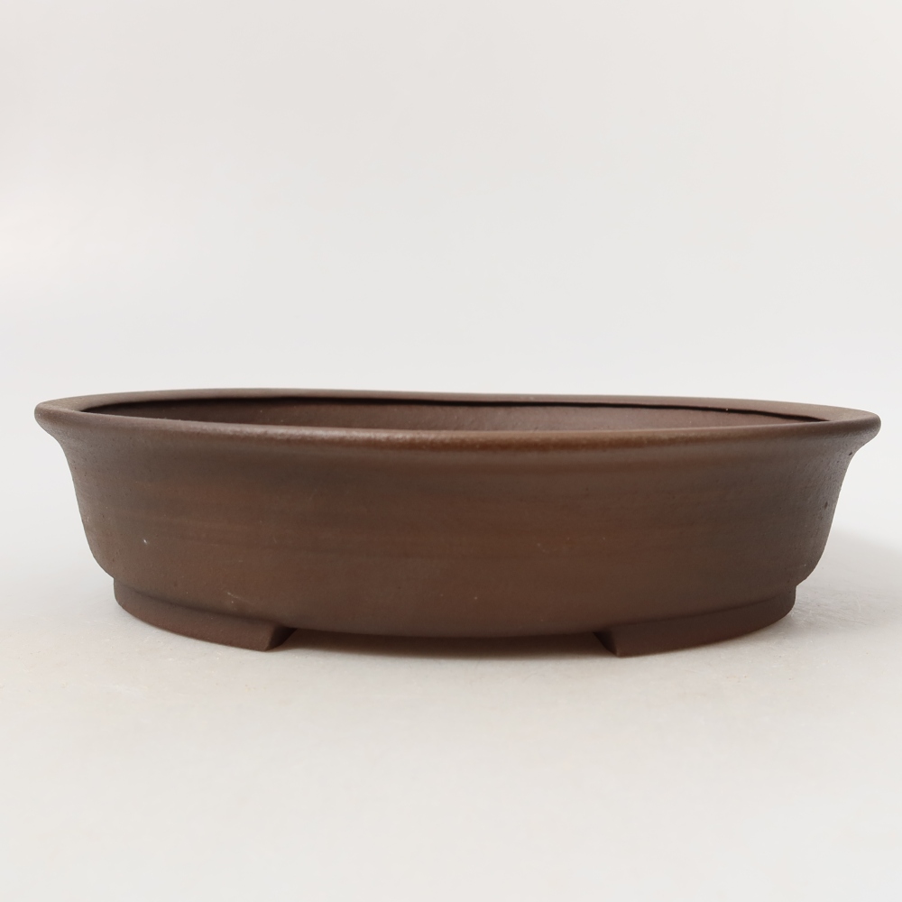 Ceramiczna miska do bonsai 21 x 19 x 5 cm, kolor brązowy