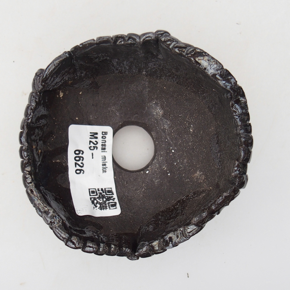 Ceramiczna muszla 8,5 x 8 x 5 cm, kolor czarny