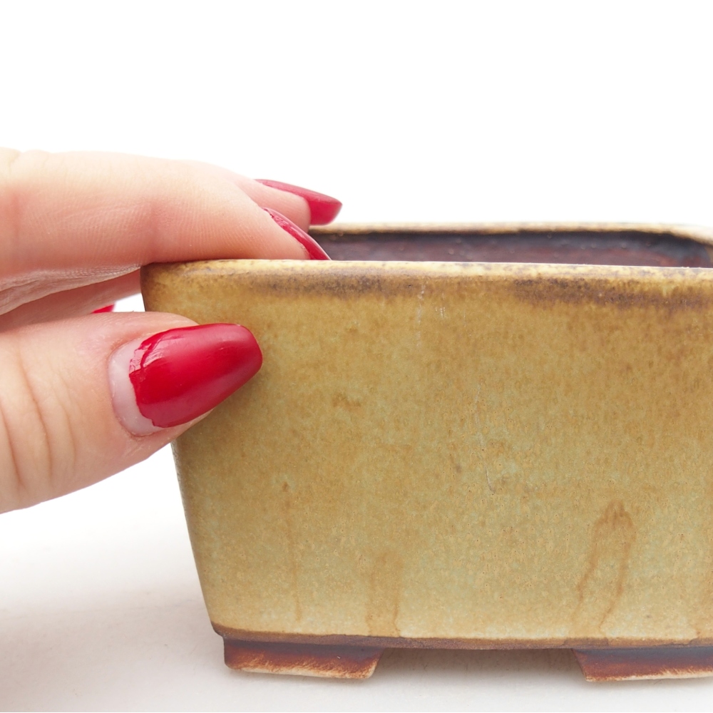 Ceramiczna miska do bonsai 8,5 x 8,5 x 5,5 cm, zielona