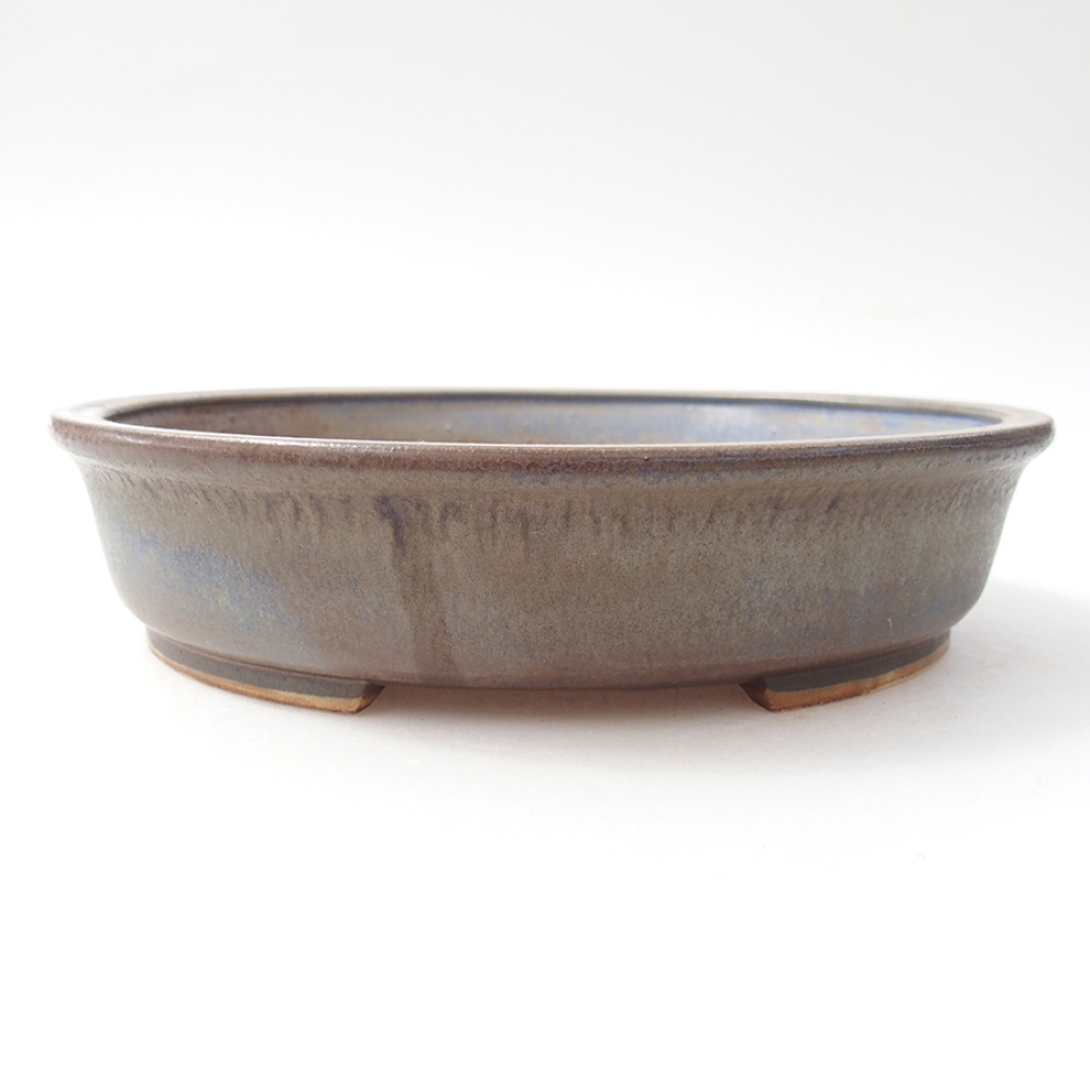 Ceramiczna miska do bonsai  21 x 19 x 5  cm, kolor niebieski