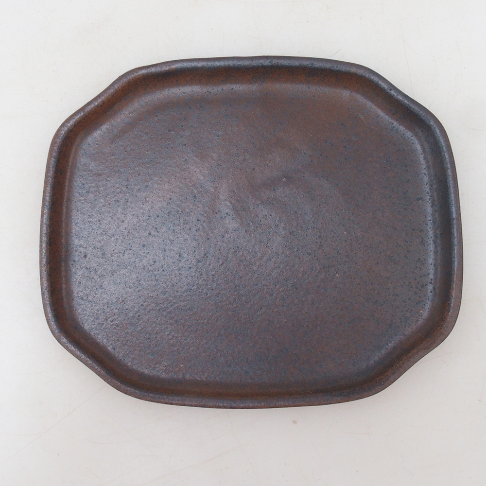 Ceramiczna miska H31 - 15 x 13 x 1 cm - brązowa