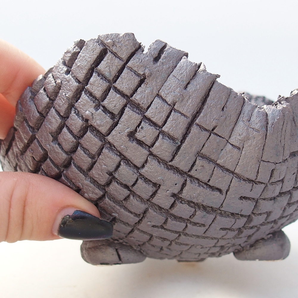 Muszla ceramiczna 13 x 12,5 x 7,5 cm, kolor metaliczny