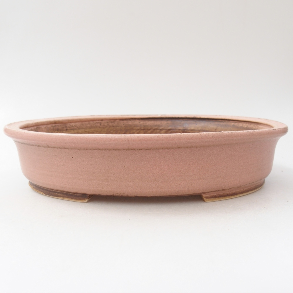 Ceramiczna miska na bonsai 24 x 21 x 5 cm, różowa