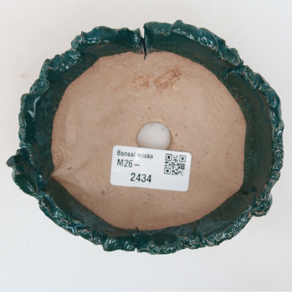 Ceramiczna skorupka  10,5 x 10 x 5,5 cm, kolor zielony