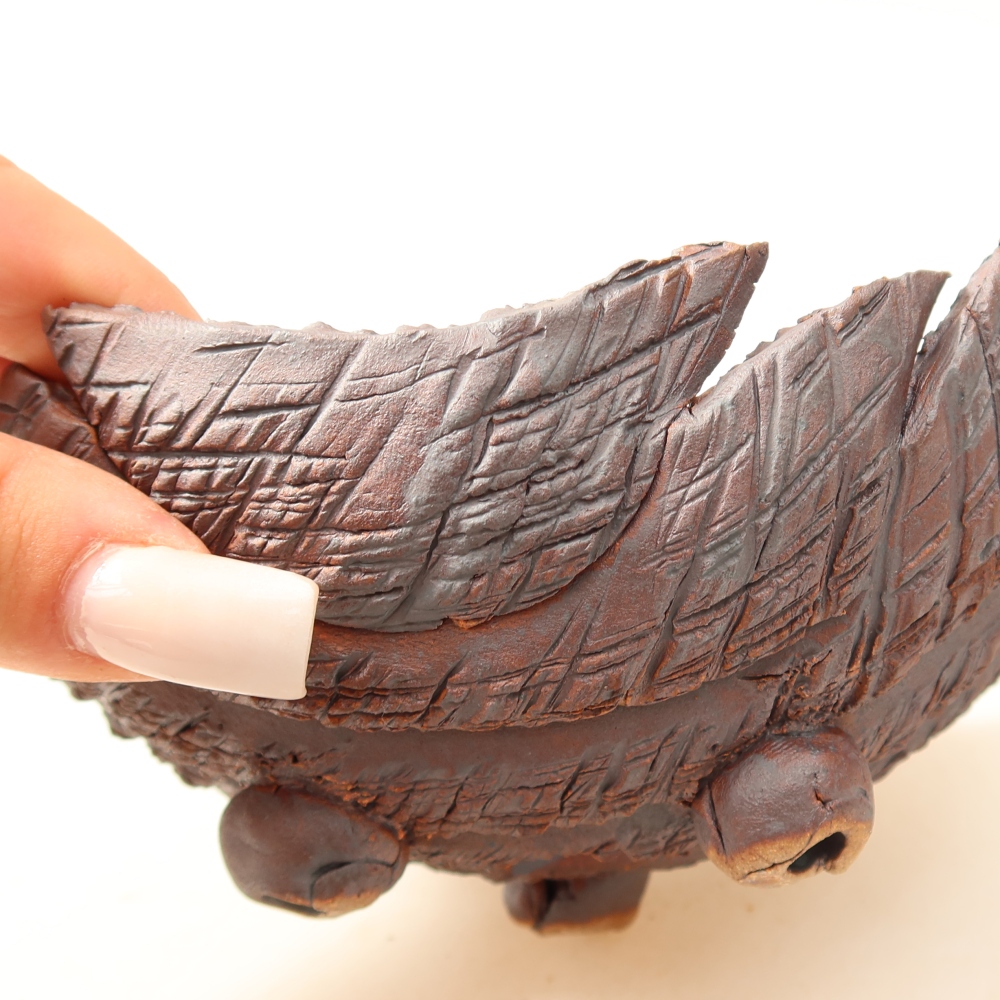 Ceramiczna skorupa  15,5 x 12 x 9 cm, kolor brązowy