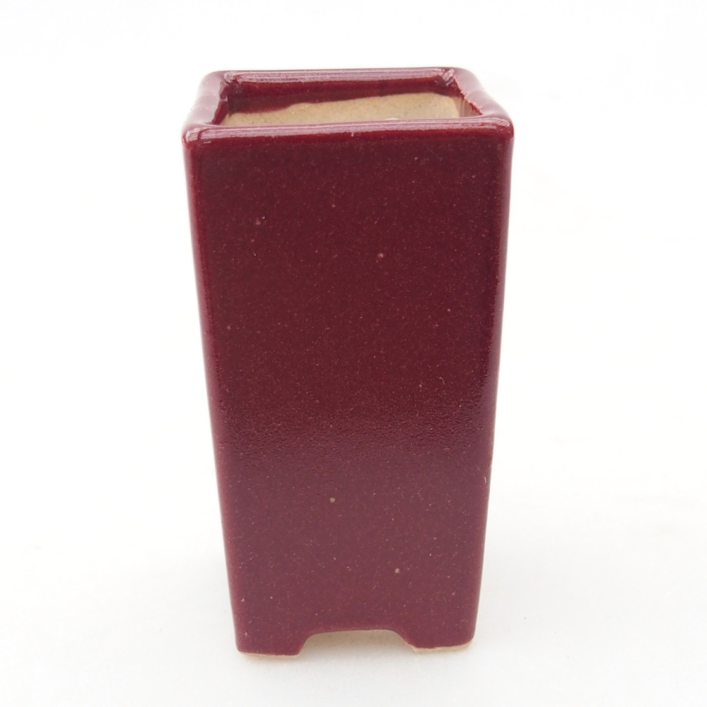 Mini miska do bonsai 3 x 3 x 5,5 cm, bordowa