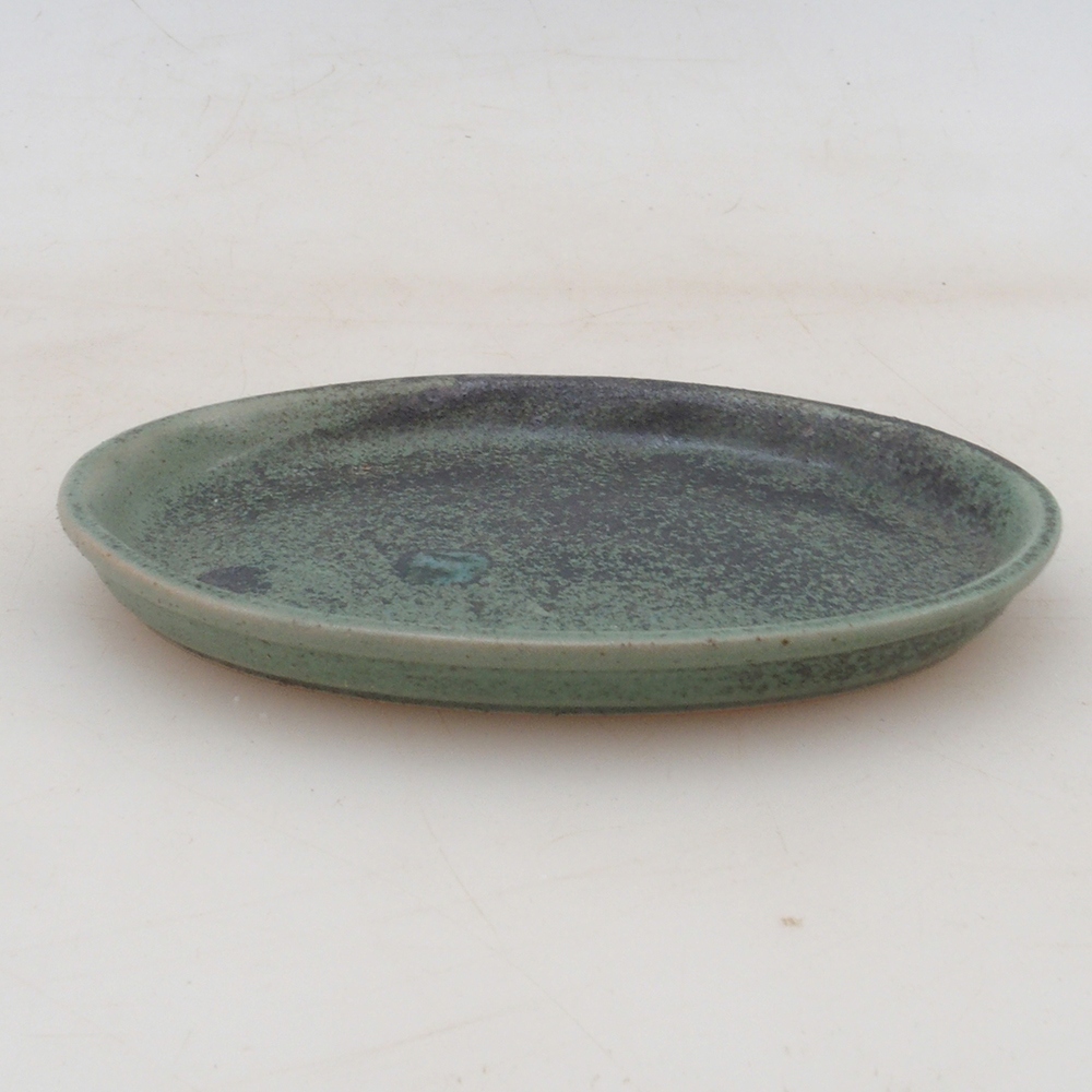 Ceramiczna miska H04 - 10,5 x 8 x 1 cm - zielona