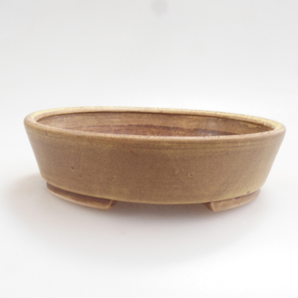 Ceramiczna miska do bonsai 15 x 13,5 x 3,5 cm, kolor Żółty