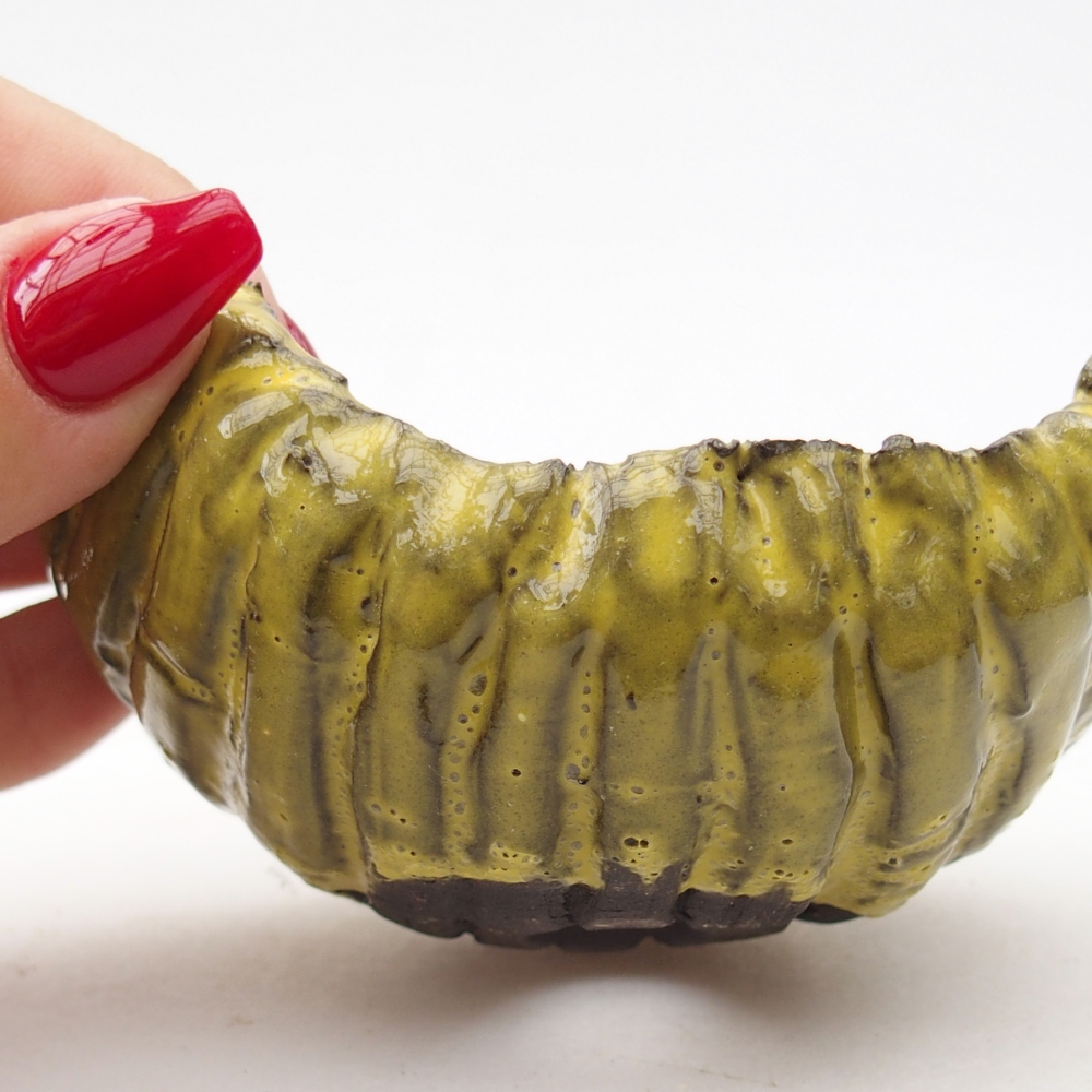 Muszla ceramiczna 9 x 8 x 5 cm, żółta