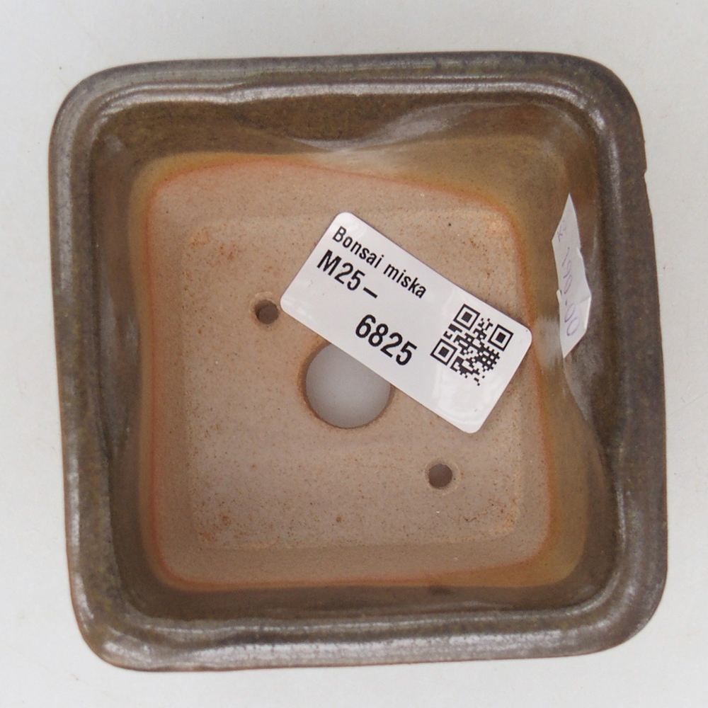 Ceramiczna miska do bonsai 8,5 x 8,5 x 5 cm, brązowa