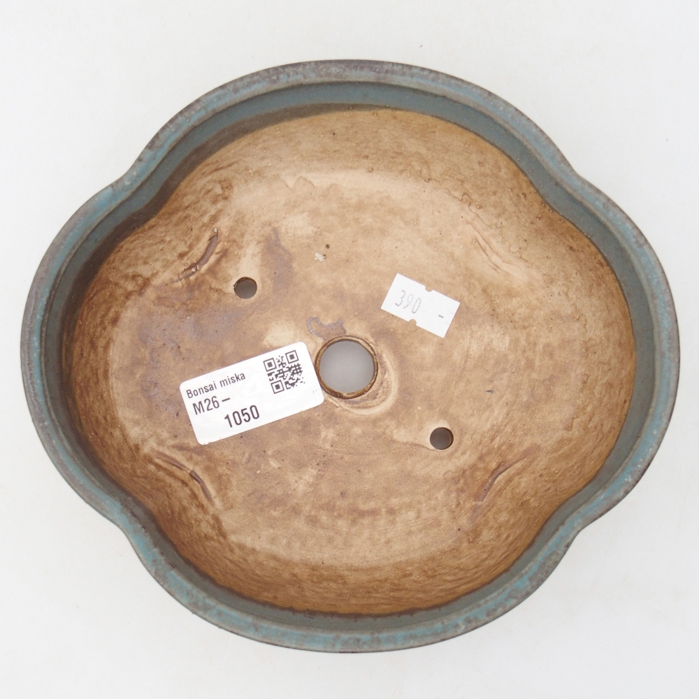 Ceramiczna miska do bonsai 17 x 15,5 x 5,5 cm, kolor niebieski