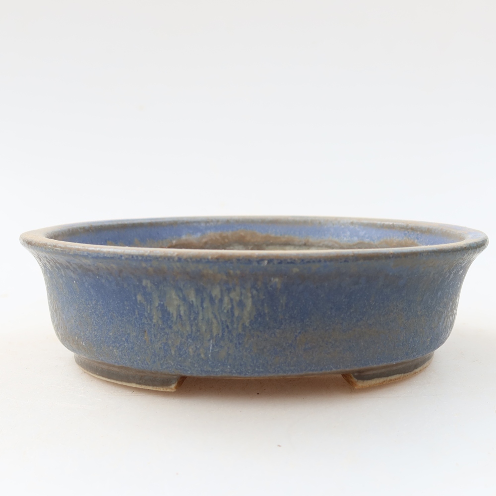 Ceramiczna miska do bonsai 12,5 x 11,5 x 3,5 cm, kolor niebieski