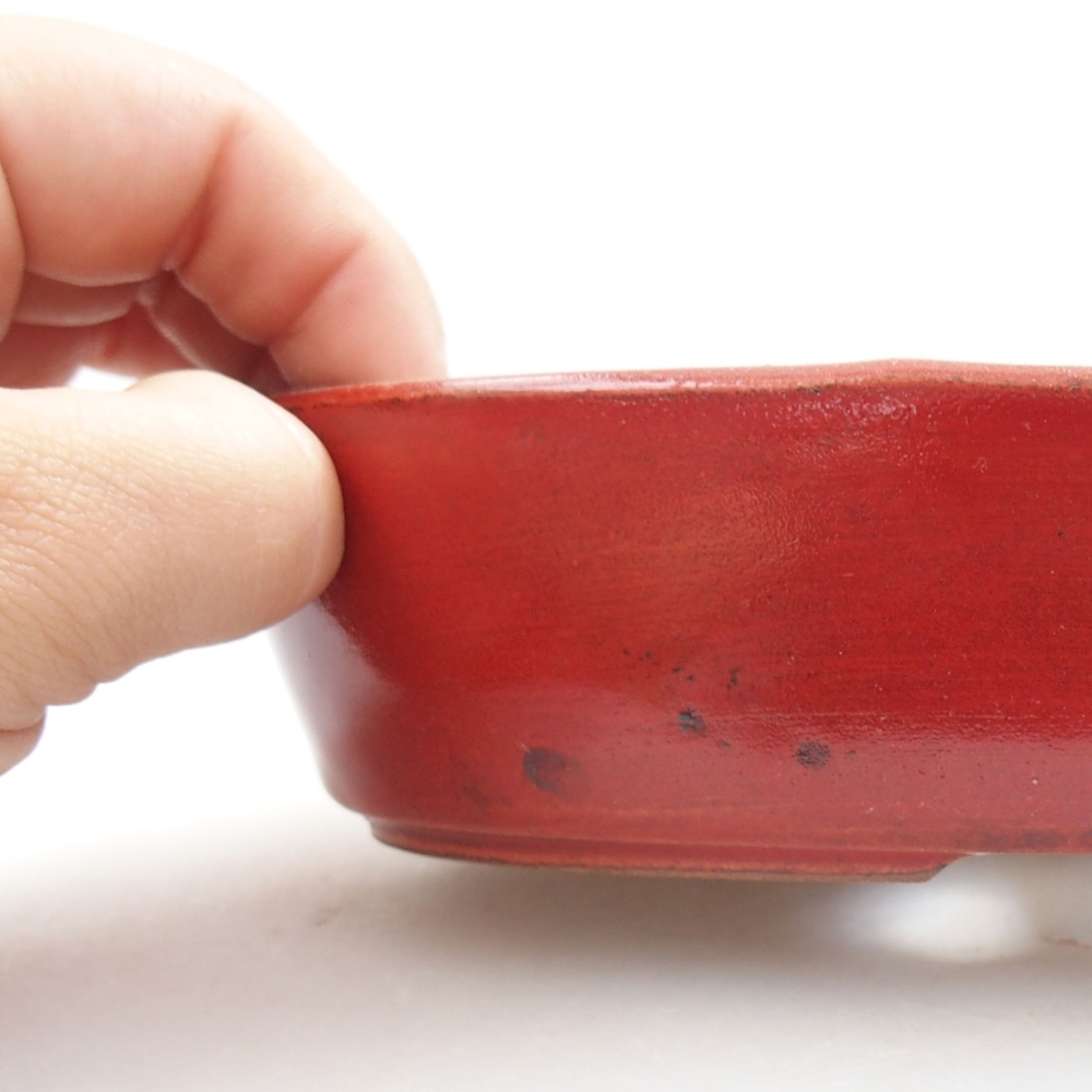 Ceramiczna miska bonsai 15 x 9,5 x 4 cm, kolor Czerwony