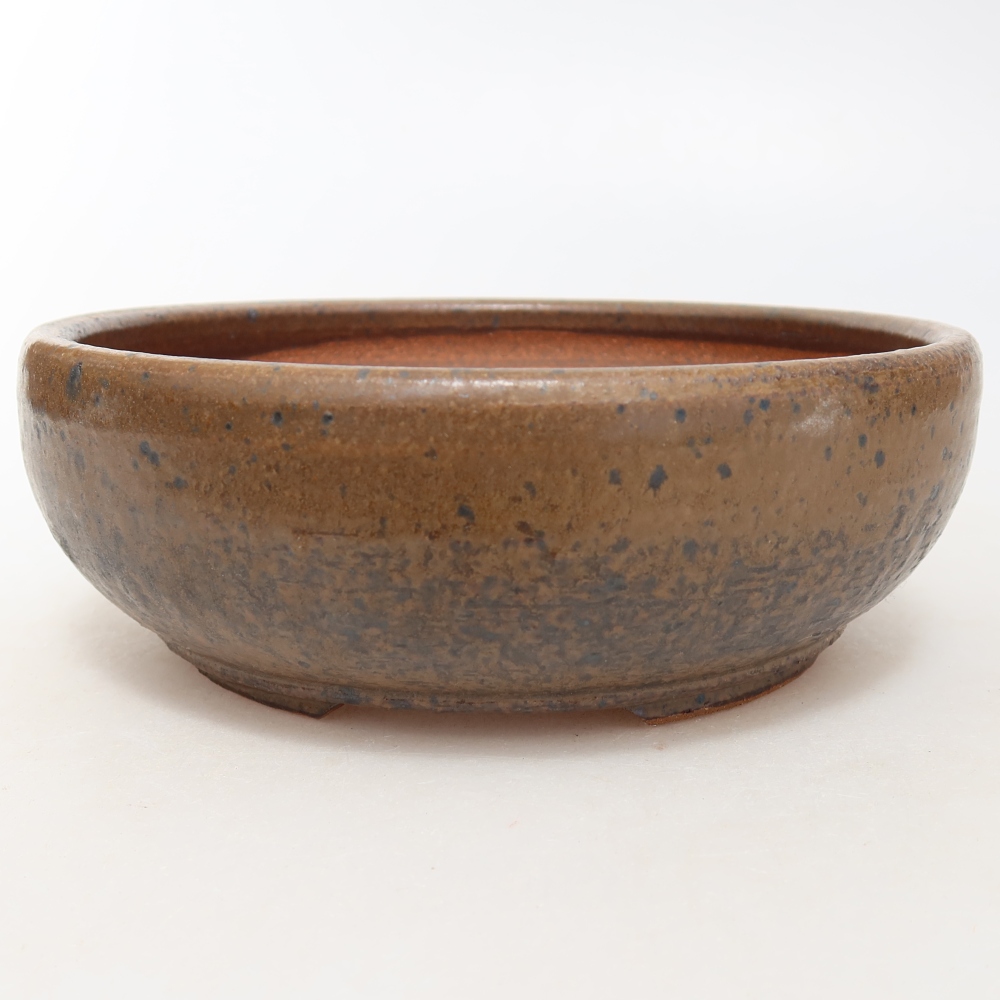 Ceramiczna doniczka do bonsai 16 x 16 x 5,5 cm, kolor brązowy