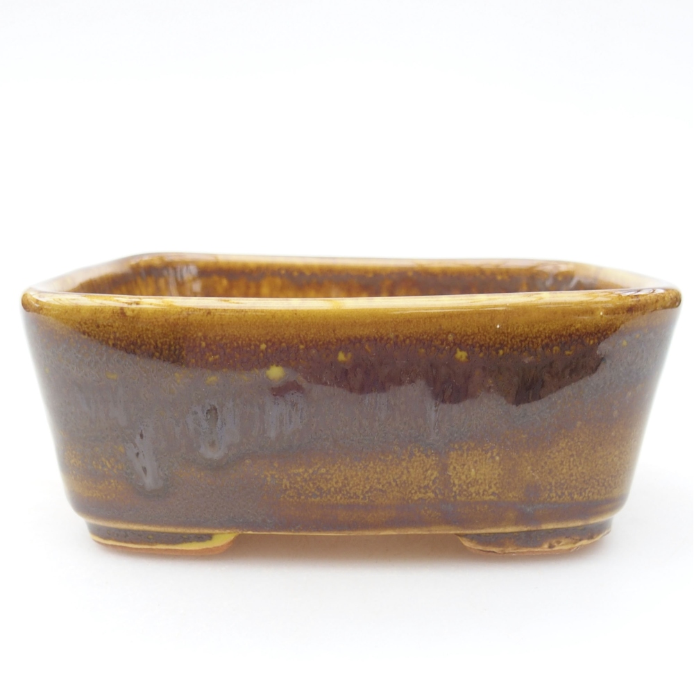 Ceramiczna miska bonsai 11 x 9,5 x 4,5 cm, kolor Żółty