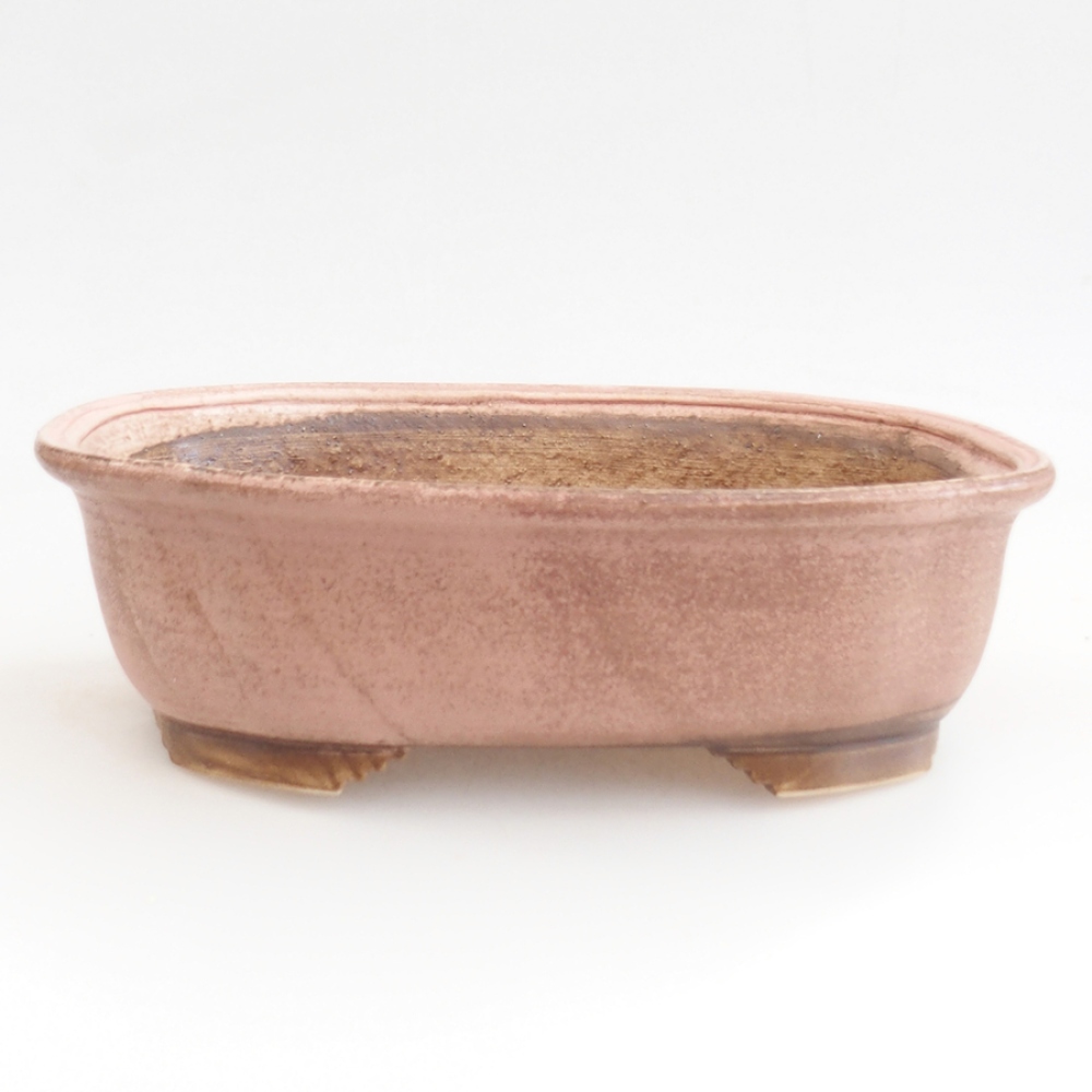 Ceramiczna miska na bonsai 25 x 20,5 x 7 cm, różowa