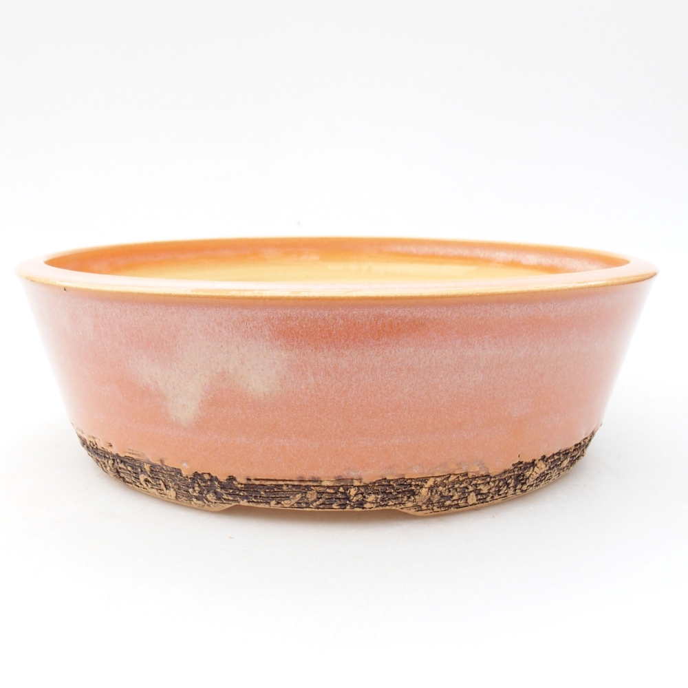 Ceramiczna miska bonsai 20 x 20 x 6 cm, kolor różowy