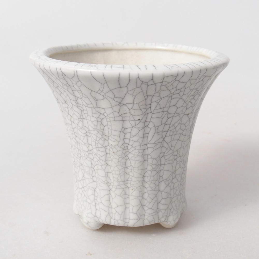 Ceramiczna miska do bonsai 9 x 9 x 8 cm, kolor raku