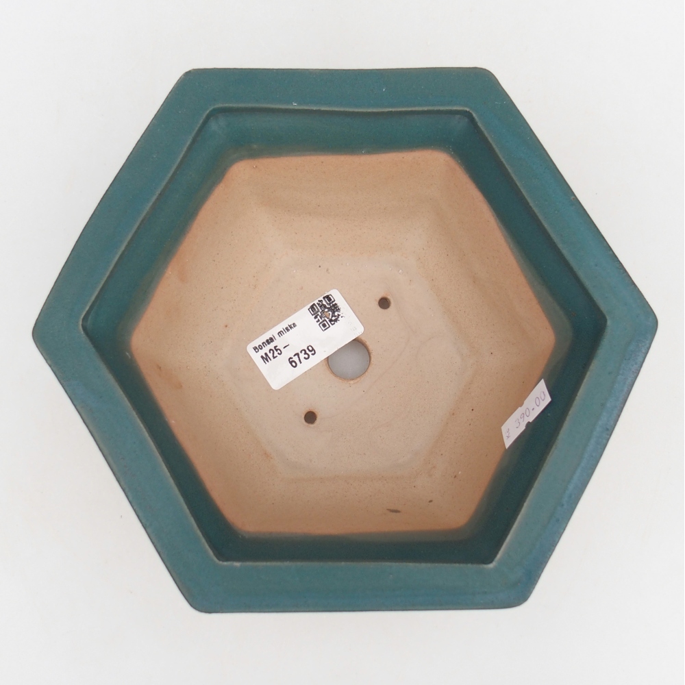 Ceramiczna miska na bonsai 18,5 x 16,5 x 9 cm, kolor niebieski