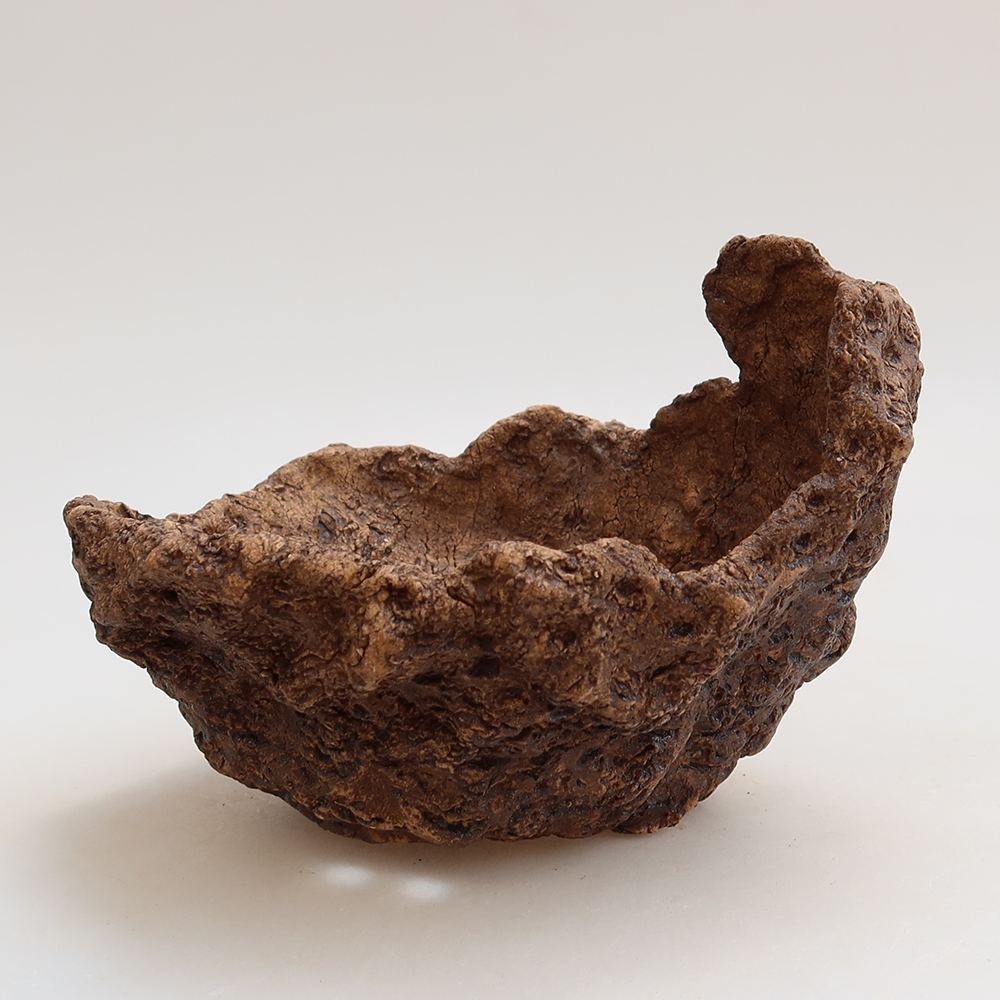 Ceramiczna skorupa 14,5 x 13 x 12 cm, kolor brązowy
