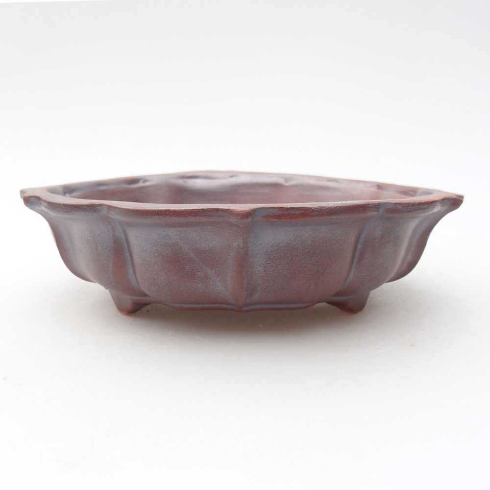 Ceramiczna miska bonsai 18,5 x 18,5 x 5 cm, kolor metaliczny