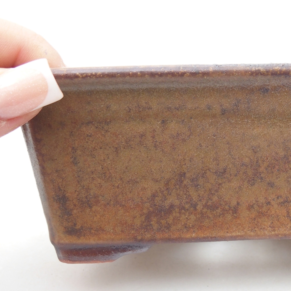 Ceramiczna miska do bonsai 13,5 x 10 x 5,5 cm, brązowa