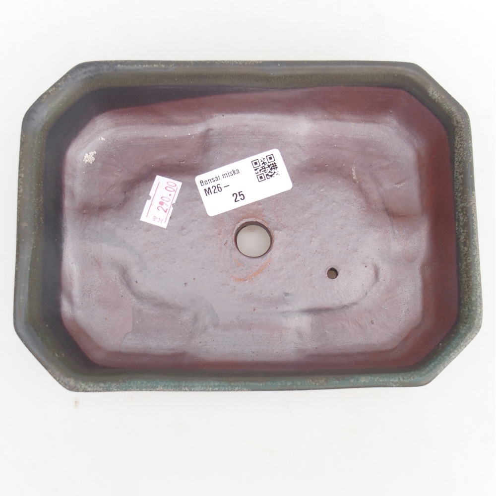 Ceramiczna miska do bonsai 18,5 x 13,5 x 4,5 cm, szara