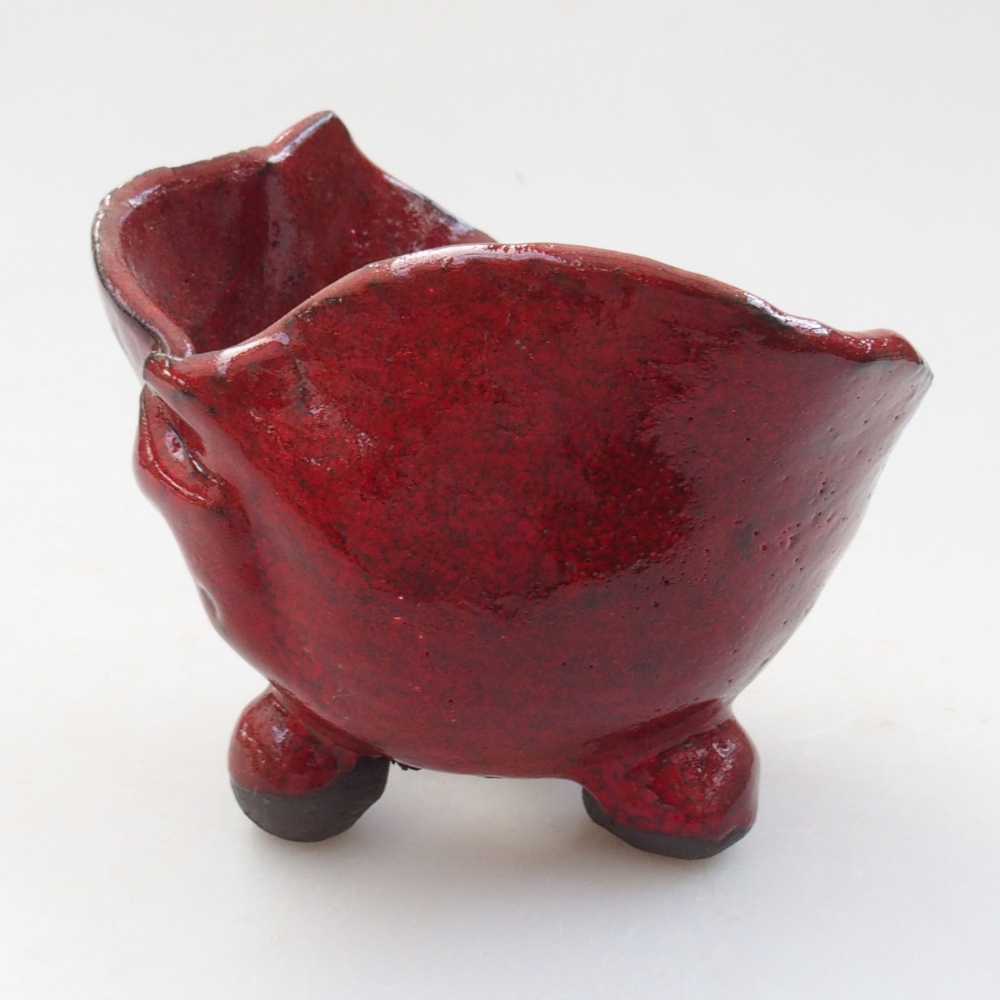 Muszla ceramiczna 8 x 8 x 7,5 cm, kolor czerwony