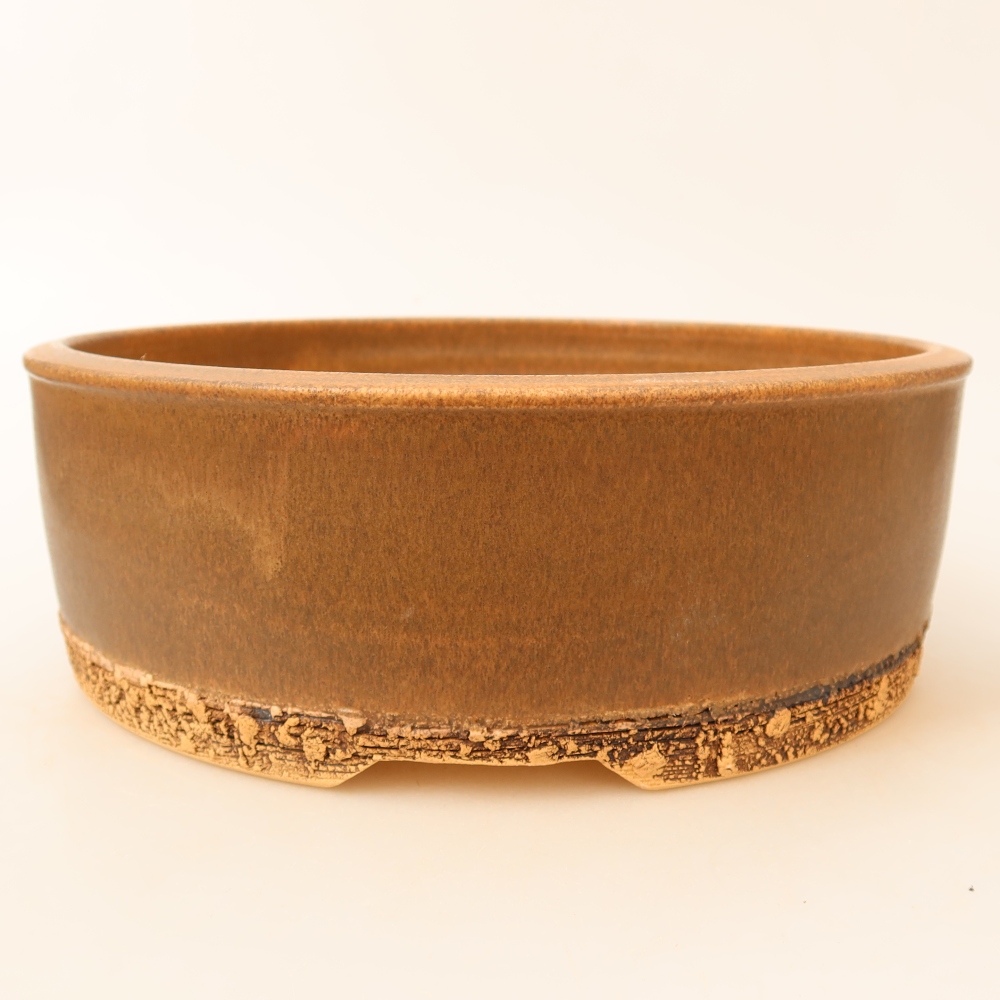 Ceramiczna miska do bonsai 24 x 24 x 8,5 cm, kolor brązowy
