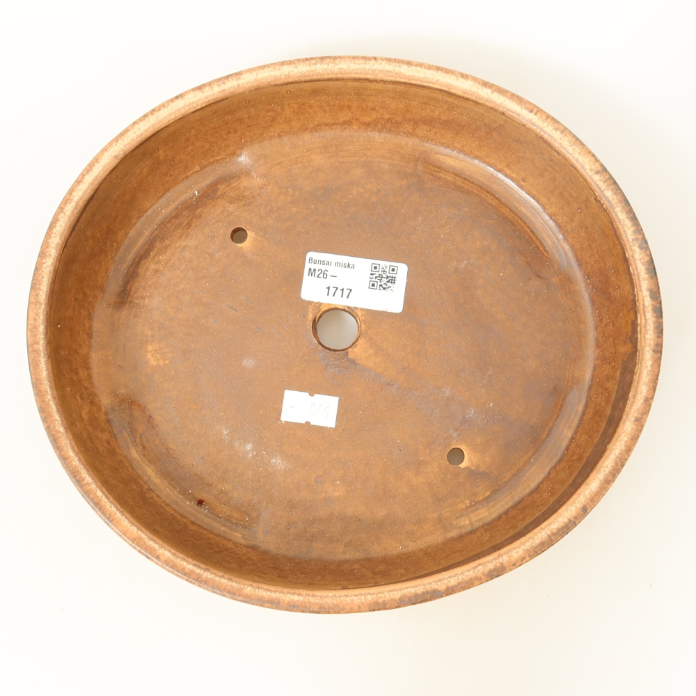 Ceramiczna miska do bonsai 22,5 x 20 x 4,5 cm, różowa