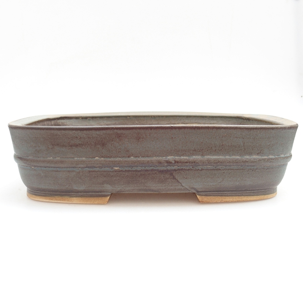 Ceramiczna miska bonsai 29,5 x 25 x 7 cm, kolor niebieski