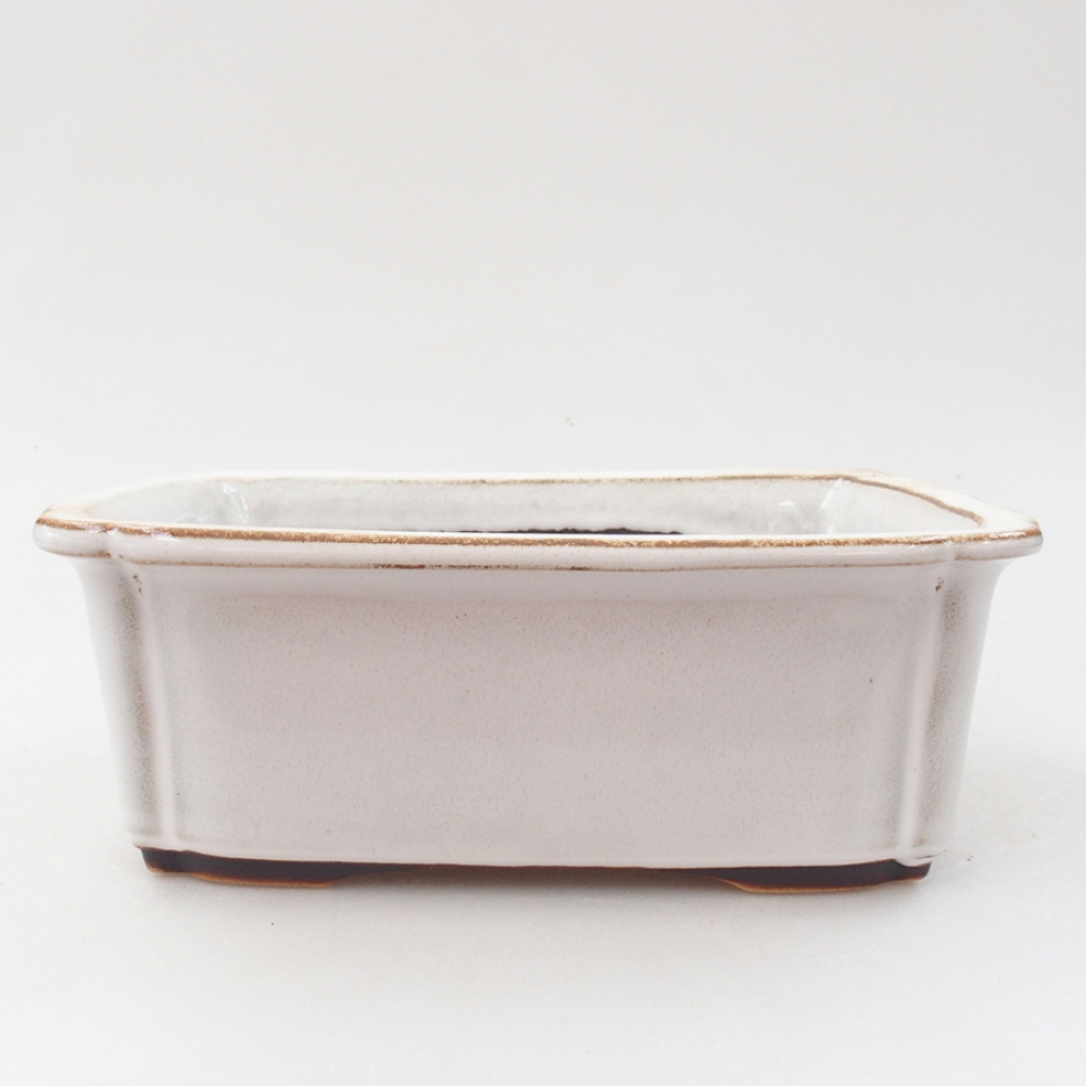 Ceramiczna miska bonsai 17 x 13 x 6 cm, kolor biały
