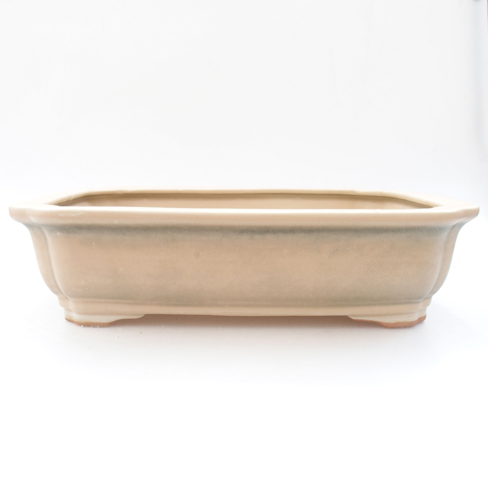 Ceramiczna miska bonsai 27,5 x 21,5 x 7 cm, kolor beżowy