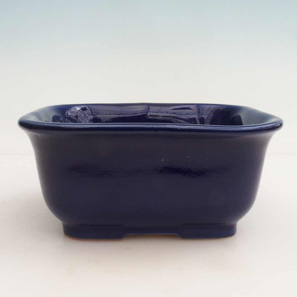 Bonsai bowl + spodek H36 - 17 x 15 x 7,5 cm. - niebieski