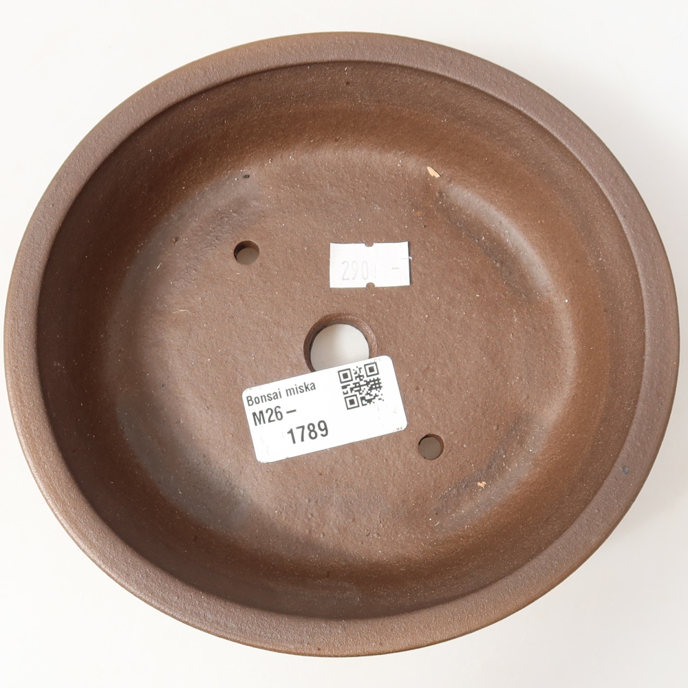 Ceramiczna miska do bonsai 15,5 x 14,5 x 4 cm, kolor brązowy